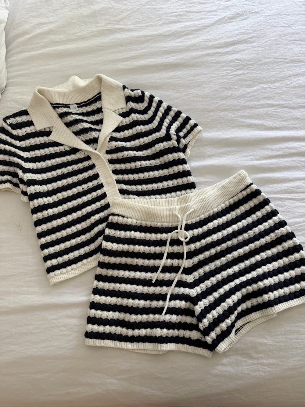 Knit Top and Shorts Set